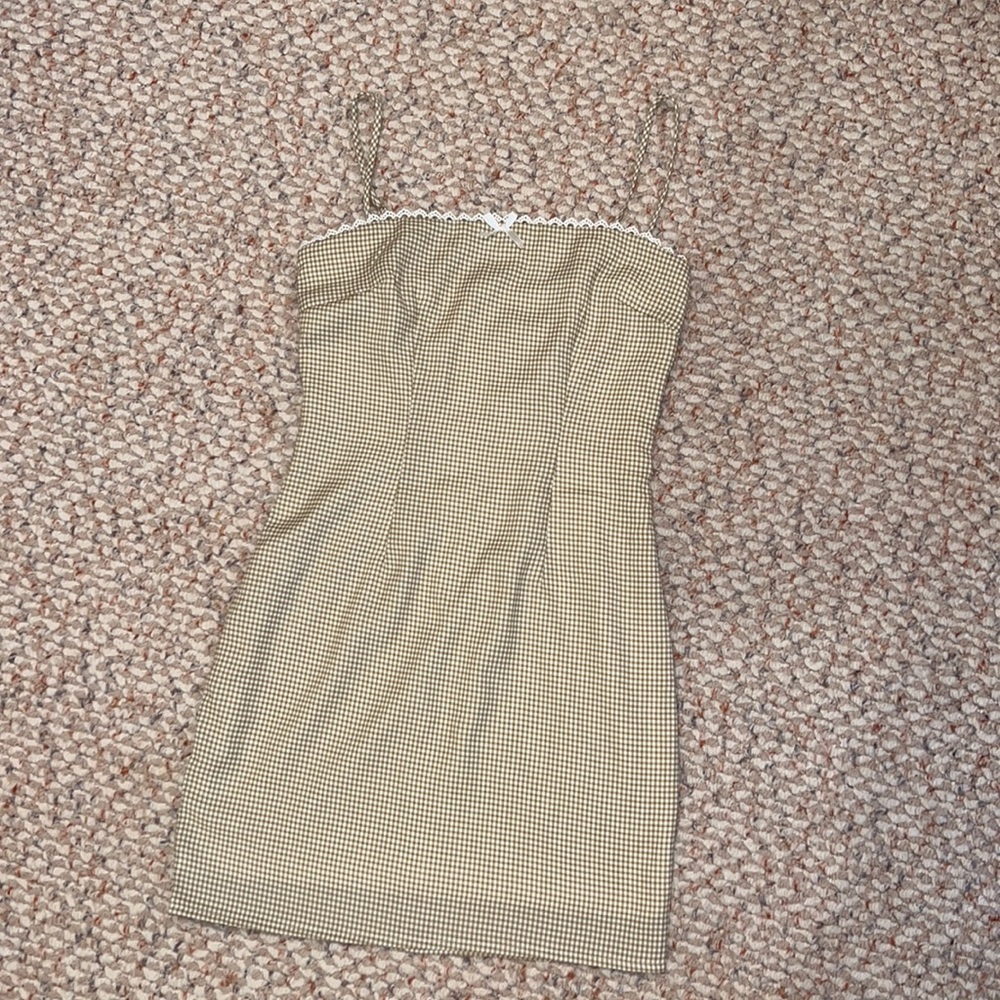 90s gingham mini dress size 2-4